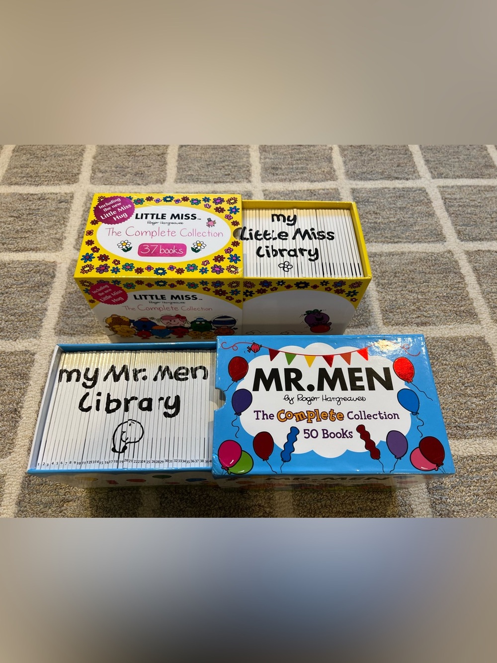 Mr. Men & Little Miss Complete Book Collections - Blue and Yellow